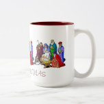 MUG NATIVITY SCENE TRIAD PERSONALIZED MERRY CHRIST mugs