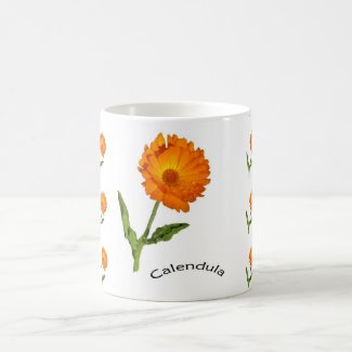 Mug - Orange Calendula Flower