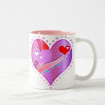 Mug - Pink Heart, Valentine mugs
