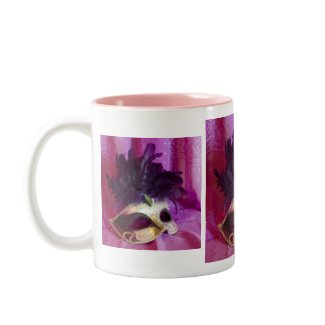 Mug - Purple Masquerade Mask triptych mug
