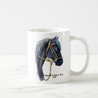 Mug, Stein or Travel Mug, Black Horse Head
