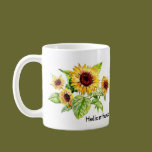 Mug, Sunflower Bouquet Drawing mugs