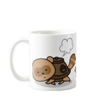 Mug - TeaKettle Tanuki with his small friends mugs
