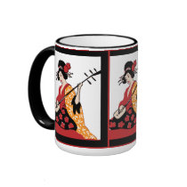 Mug Vintage Art Geisha & Shamisen
