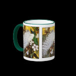 Mug:  White and Blue Peacocks mugs