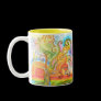 Mug with a Colourful Psychedelic Tree Design