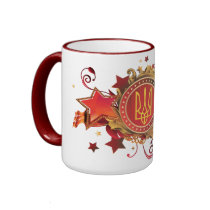 Mug with an emblem. Ukraine