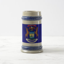 Mug with Flag of Michigan State -USA