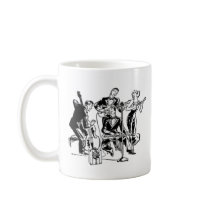Mug with logo; vintage art