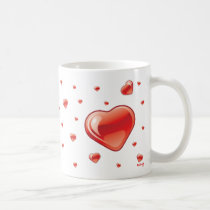 Mug with red hearts mugs