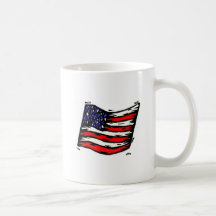 Mug with U.S. flag and Quotation