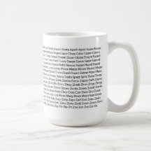 Mug - Z Word List NEW DESIGN