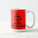[Electric guitar] keep calm %26 rock on%21%21%21  Mugs