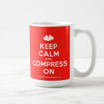 [Two hearts] keep calm and compress on  Mugs