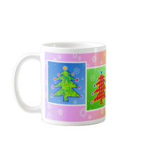 Mugs, cups - Pop Art Christmas Trees by Happy_Holly_Daze Mugs, cups - Pop Art Christmas Trees