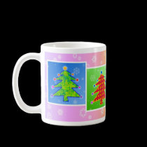 Mugs, cups - Pop Art Christmas Trees mugs