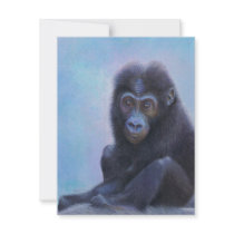 Muhali, Baby Gorilla invitations by KarenHullArt Muhali, Baby Gorilla invitations