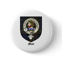 Muir Clan Crest Badge Tartan buttons