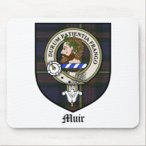Muir Clan Crest Badge Tartan mousepads