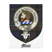 Muir Clan Crest Badge Tartan postcards by clan_badges Muir Clan Crest Badge Tartan postcards