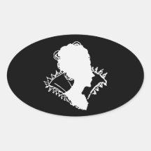 Mujer aristocrática del vintage colcomanias oval