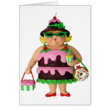 Mujer de la torta felicitaciones