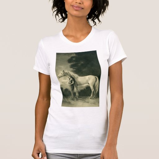 mujer del caballo blanco camiseta