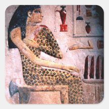 MUJER ELEGANTE, MODA Y BELLEZA DE EGIPTO ANTIGUO PEGATINAS CUADRADAS PERSONALIZADAS