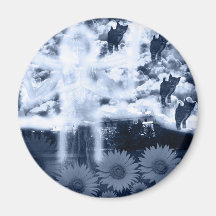 Muko mallow and Asura and Imabari castle Fridge Magnet