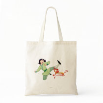 Mulan and Mushu Kicking Tote Bag