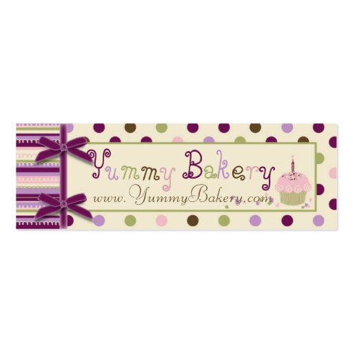Mulberry Dot Skinny Business Card (front side)