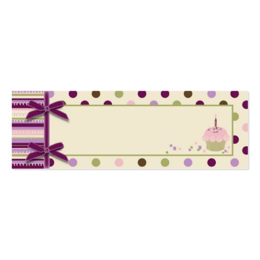 Mulberry Dot TY Skinny Gift Tag Business Cards (back side)