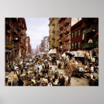 Mulberry Street, New York City, NY 1900 Poster