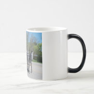 mule day parade in coffee mugs