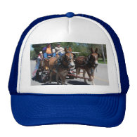mule day parade in mesh hat