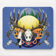 Mule deer skull mouse pad