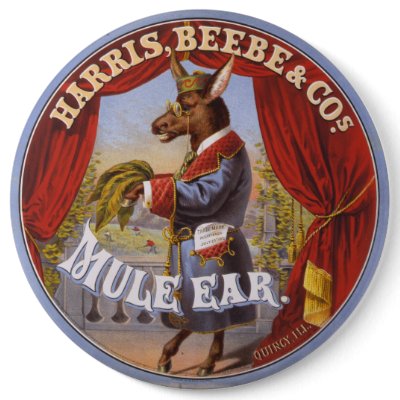 Mule Ear Tobacco Label Pins by ZephyrusBooks