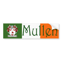 Mullen Coat of Arms Flag Bumper Sticker bumper stickers by irishcountry Mullen Coat of Arms Flag Bumper Sticker bumper stickers