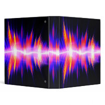 Mullticolored Abstract Audio Waveform Binders