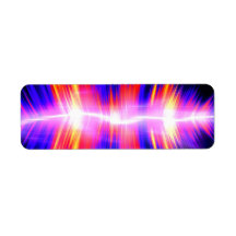 Mullticolored Abstract Audio Waveform Return Address Label