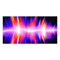 Mullticolored Abstract Audio Waveform Customized Photo Card