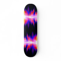 Mullticolored Abstract Audio Waveform Skateboard