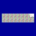 MULTI262 COLOURFUL SQUARE PATTERNS SHADES COUNTRY bumper stickers