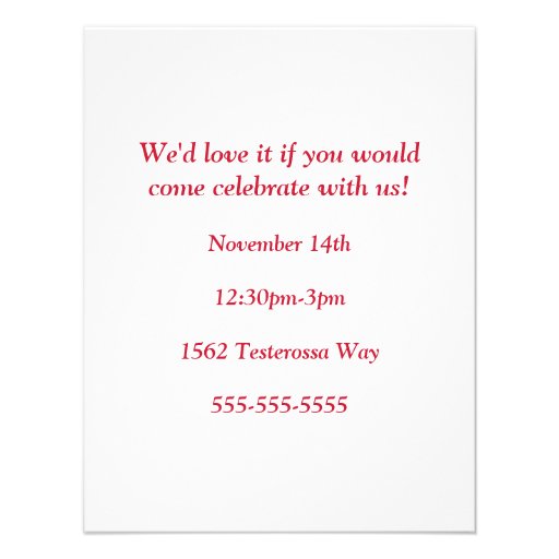 Multi Annual Red One Birthday Frame Invitations