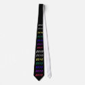 Multi Color 2010 Tie on Black