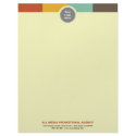 Multi color bar custom circle logo professional letterhead