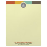 Multi color bar custom circle logo professional letterhead