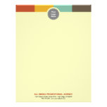 Multi color bar custom circle logo professional letterhead