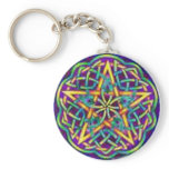 multi color circle key chain