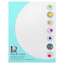 Multi Color Curve Letterhead by pixibition Multi Color Curve Letterhead